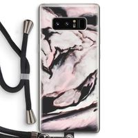 Roze stroom: Samsung Galaxy Note 8 Transparant Hoesje met koord Roze stroom: Samsung Galaxy Note 8 Transparant Hoesje met koord