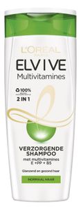 L'Oréal Elvive Shampoo Multivitamines Verzorgend 2 in 1- 250 ml.