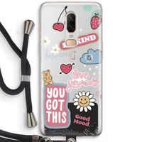 Positivity: OnePlus 6 Transparant Hoesje met koord