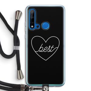 Best heart black: Huawei P20 Lite (2019) Transparant Hoesje met koord