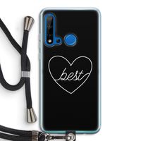 Best heart black: Huawei P20 Lite (2019) Transparant Hoesje met koord