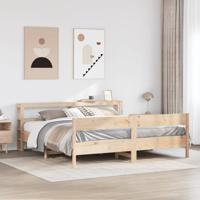 Bedframe zonder matras massief grenenhout 200x200 cm