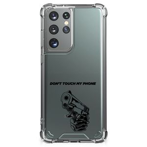 Samsung Galaxy S21 Ultra Anti Shock Case Gun Don't Touch My Phone