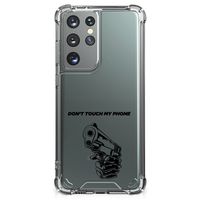 Samsung Galaxy S21 Ultra Anti Shock Case Gun Don't Touch My Phone - thumbnail