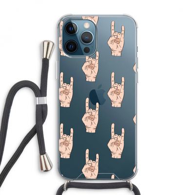 Rock: iPhone 12 Pro Max Transparant Hoesje met koord