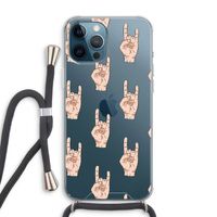 Rock: iPhone 12 Pro Max Transparant Hoesje met koord