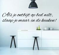 Ontbijt op Bed Muursticker Ontbijt op Bed Muursticker