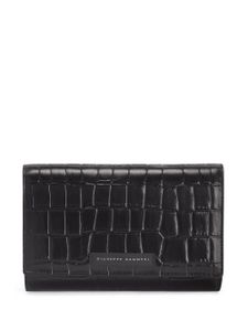 Giuseppe Zanotti pochette Wendy à effet peau de crocodile - Noir