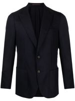 Bagnoli Sartoria Napoli blazer en laine vierge à simple boutonnage - Bleu