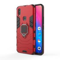 PC + TPU schokbestendige beschermhoes voor vivo NEX A met magnetische ring houder (rood)