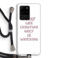 Christian Grey: Samsung Galaxy S20 Ultra Transparant Hoesje met koord