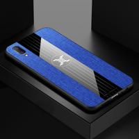 Voor vivo V11/X21S XINLI stiksels doek textuur schokbestendig TPU beschermhoes (blauw)