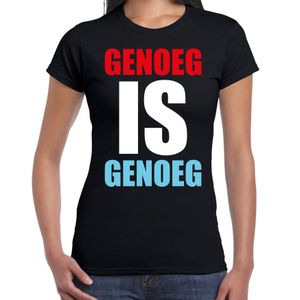 Genoeg is genoeg demonstratie / protest t-shirt zwart voor dames