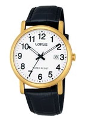 Horlogeband Lorus VJ32-X246 / RG836CX9 / RHG007X Leder Zwart 20mm