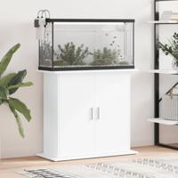 Aquariumstandaard 81x36x73 cm bewerkt hout wit - thumbnail