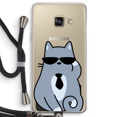 Cool cat: Samsung Galaxy A3 (2016) Transparant Hoesje met koord