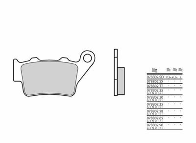 BREMBO Remblokken, voor de moto, OEM Gesinterd Metaal 07BB0258