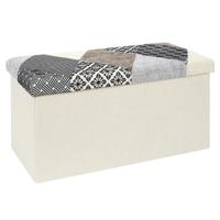 Hocker/poef opvouwbaar - multicolor - Lapjes - polyester - 76 x 38 cm