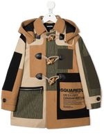 DSQUARED2 KIDS duffle-coat à design patchwork - Marron - thumbnail