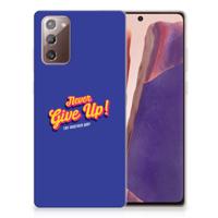 Samsung Note 20 | Siliconen hoesje | met naam Never Give Up