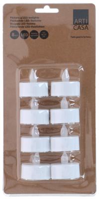 Flikkerende LED theelichtjes 8 stuks