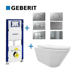 Geberit UP320 Toiletset set10 Wiesbaden Stereo Mat Wit met Sigma Drukplaat