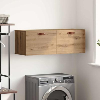Wandkast artisanaal eikenkleurig 100 x 36.5 x 35 cm