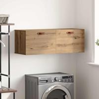 Wandkast artisanaal eikenkleurig 100 x 36.5 x 35 cm