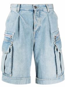 Balmain short en jean à poches cargo - Bleu