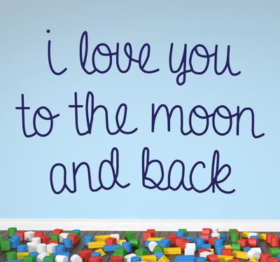 Sticker I love you to the moon