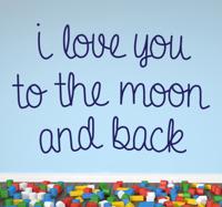 Sticker I love you to the moon