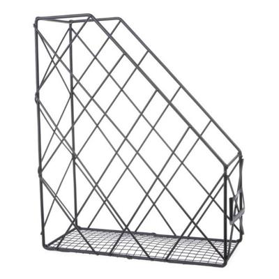Tijdschrift houder moderne Desktop boek opslag rack ijzeren boekenplank (zwart)