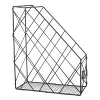 Tijdschrift houder moderne Desktop boek opslag rack ijzeren boekenplank (zwart)