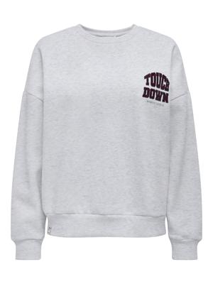 Only Onlrillo L/s Boxy O-neck Cs Swt Sweater Light Grey Melange
