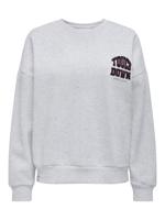 Only Onlrillo L/s Boxy O-neck Cs Swt Sweater Light Grey Melange