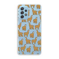 Alpacas: Samsung Galaxy A73 Transparant Hoesje Alpacas: Samsung Galaxy A73 Transparant Hoesje