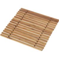 Pannenonderzetter - bamboe - 1x stuk - 18x17,5 cm - houten onderzetter