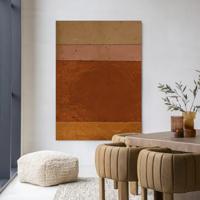 Urban Cotton Wandkleed 'Geen Bruin Roze Achtig' 110 x 145cm in Frame - black