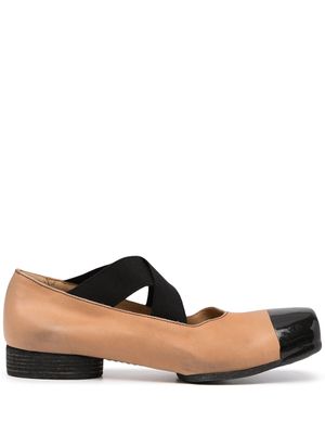 Uma Wang ballerines bicolores à bout carré - Tons neutres