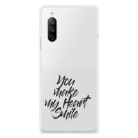 Sony Xperia 10 III | Siliconen hoesje | met naam Heart Smile