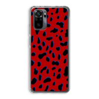 Red Leopard: Xiaomi Redmi Note 10 Pro Transparant Hoesje Red Leopard: Xiaomi Redmi Note 10 Pro Transparant Hoesje