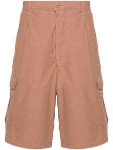 Emporio Armani short en coton à pinces - Marron