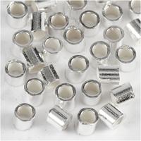 Creativ Company Knijpkralen, d 2 mm, zilver, 50 stuk/ 1 doos