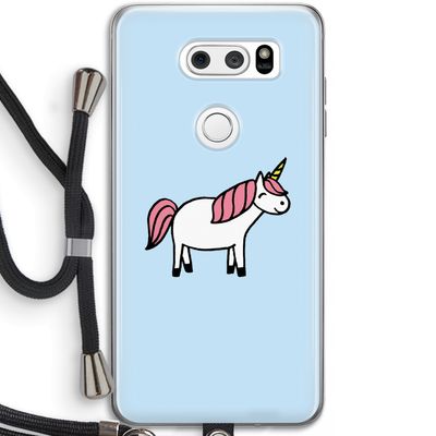 Eenhoorn: LG V30 Transparant Hoesje met koord
