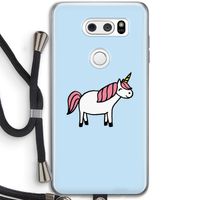 Eenhoorn: LG V30 Transparant Hoesje met koord