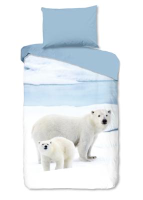 Good Morning Dekbedovertrek "ijsberen" - Blauw - (140x200 cm) - Katoen Flanel Good Morning Dekbedovertrek "ijsberen" - Blauw - (140x200 cm) - Katoen Flanel