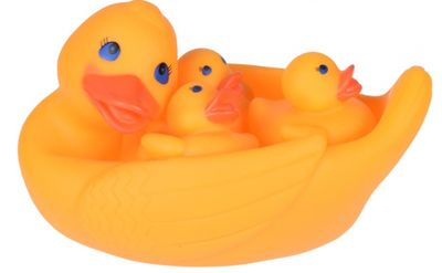 Free and Easy badspeelgoed eend geel 4 delig