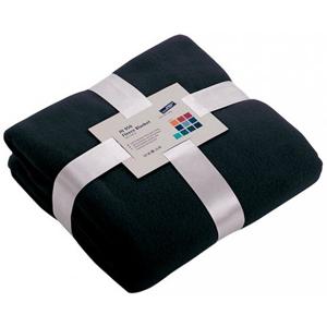 Fleece bankdeken/plaid - donkerblauw - 130 x 170 cm - 240 grams - pluisvrij - wasbaar