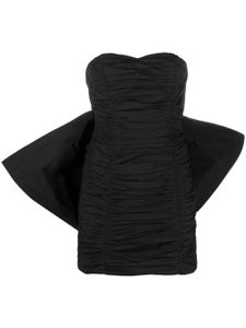 ROTATE BIRGER CHRISTENSEN robe courte plissée à détail de nœud - Noir