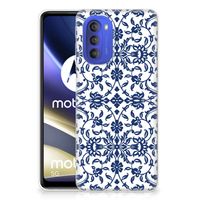 Motorola Moto G51 5G TPU Case Flower Blue - thumbnail